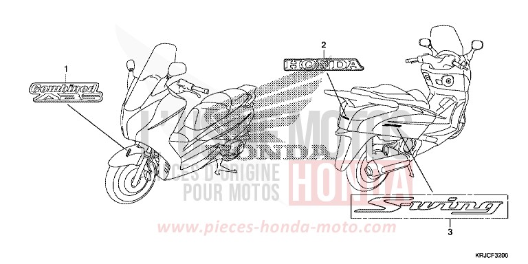 MARQUE/RAYURE von S-wing ABS PEARL NIGHTSTAR BLACK (NHA84) von 2012